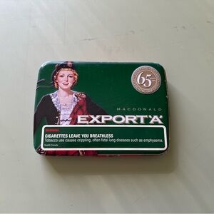 Vintage 65 yr anniversary Canadian Export A Cigarette Tin